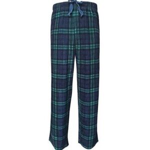 West Loop Men's Plaid Lounge Pants- Blue and Green
